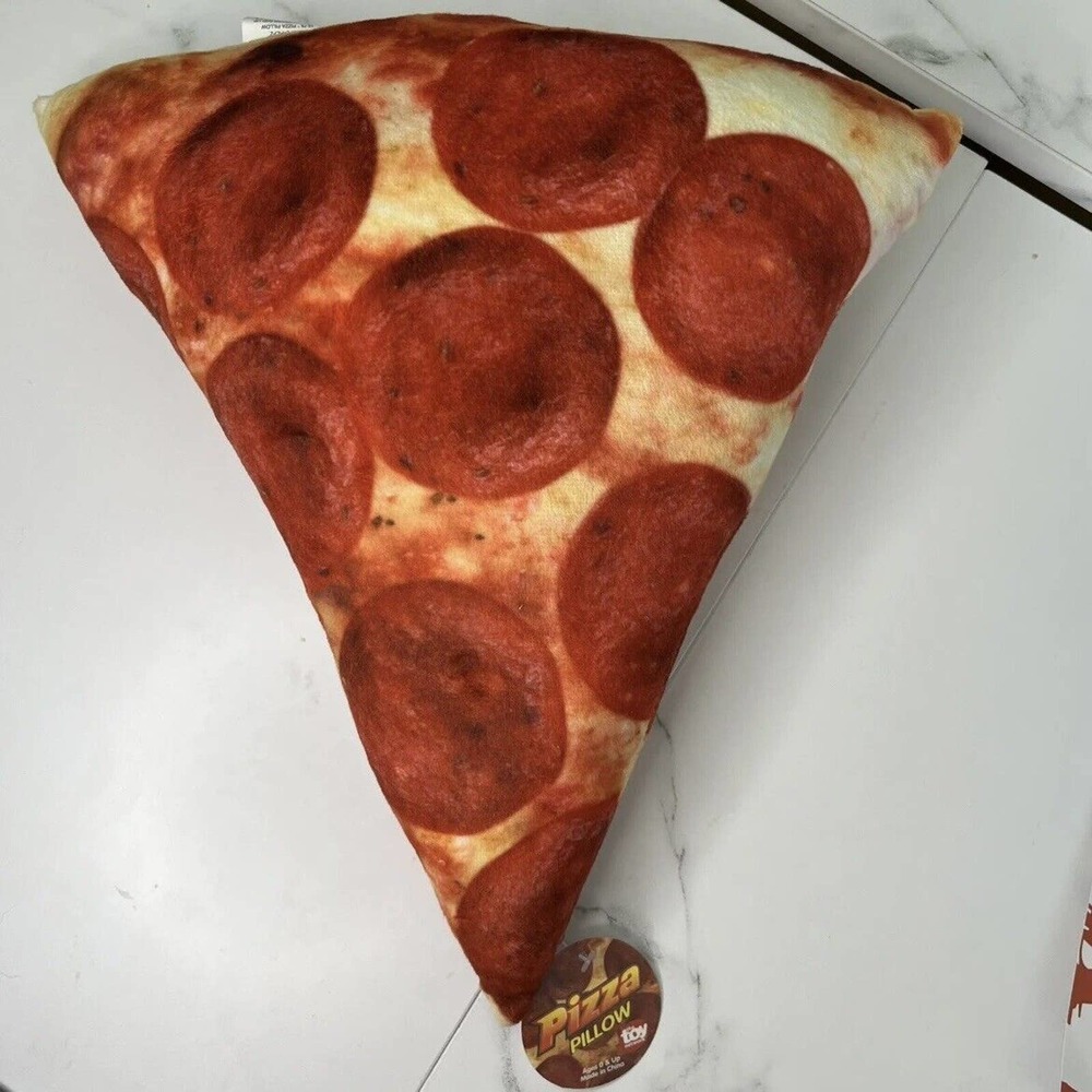 12.75" PIZZA SLICE PILLOW PLUSH TOY STUFFED NEW Fun Room Decor Gifts Prizes - Picture 2 of 5